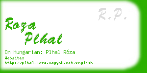roza plhal business card